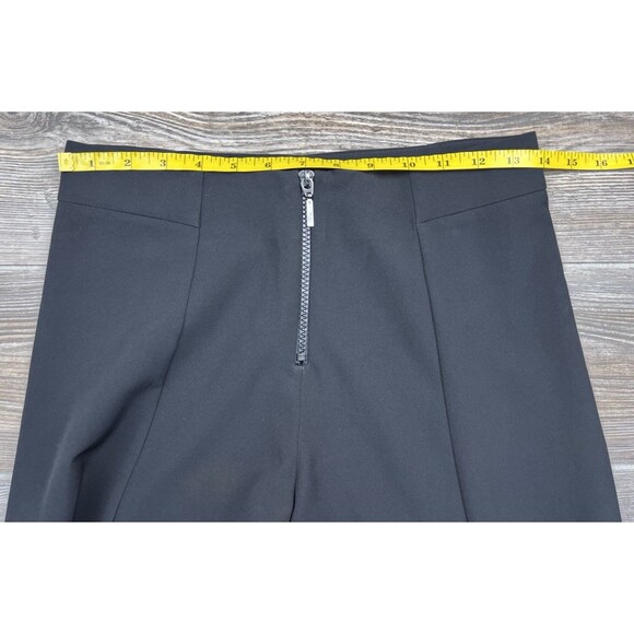 Christina Karen Flared Leg Trousers Black Cropped Minimalist Modern Chic Size XS - Picture 10 of 16